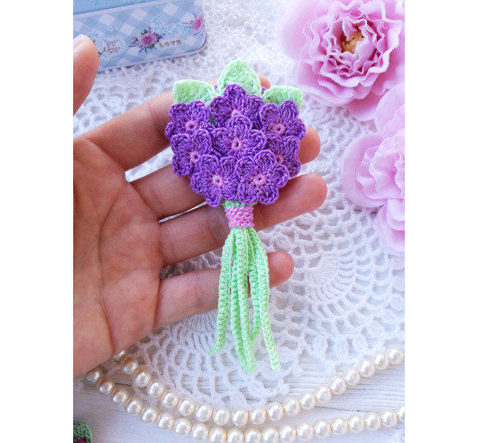 Crochet Mini Flower Bouquet Pattern PDF