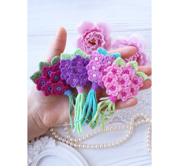 Crochet Mini Flower Bouquet Pattern PDF