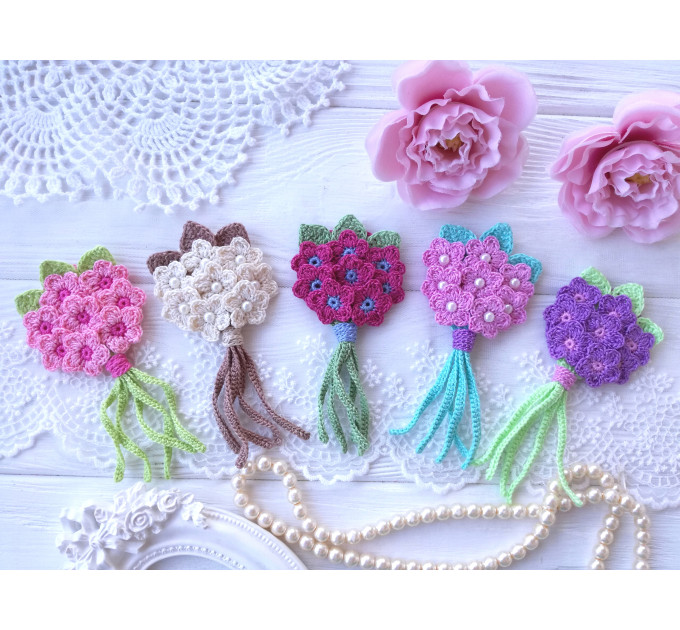 Crochet Mini Flower Bouquet Pattern PDF