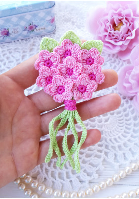 Crochet Mini Flower Bouquet Pattern PDF