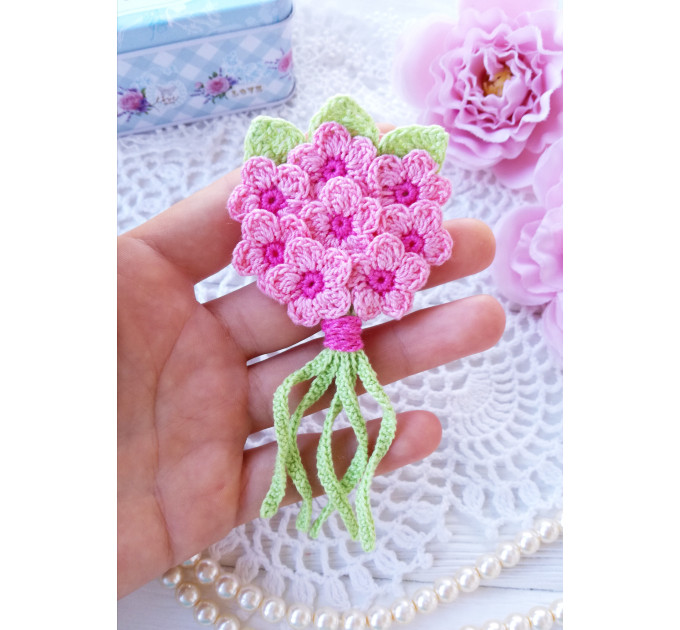Crochet Mini Flower Bouquet Pattern PDF