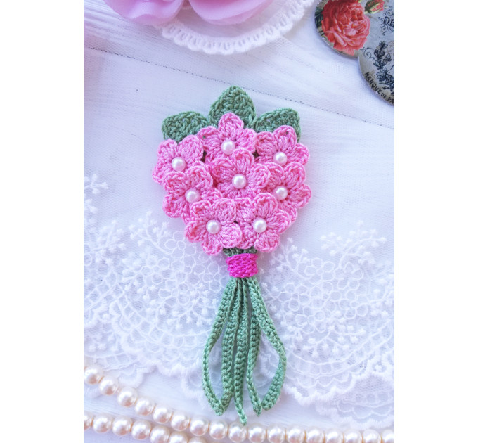 Crochet Mini Flower Bouquet Pattern PDF