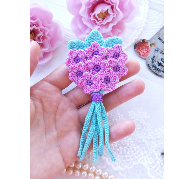 Crochet Mini Flower Bouquet Pattern PDF