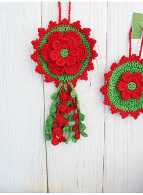 Crochet Floral Hanging Decor Pattern PDF