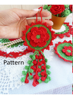 Crochet Floral Hanging Decor Pattern PDF