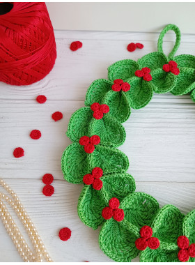 Crochet Christmas Wreath Pattern PDF