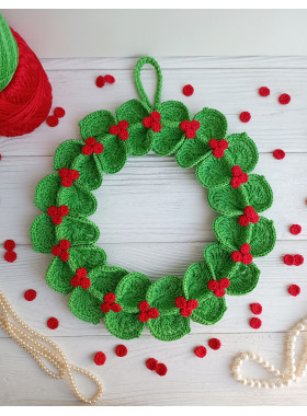 Crochet Christmas Wreath Pattern PDF
