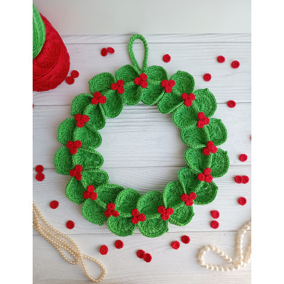 Crochet Christmas Wreath Pattern PDF