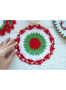 Crochet Christmas Doily Pattern PDF