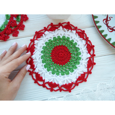 Crochet Christmas Doily Pattern PDF