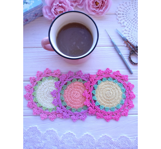 Crochet Christmas Coaster Pattern
