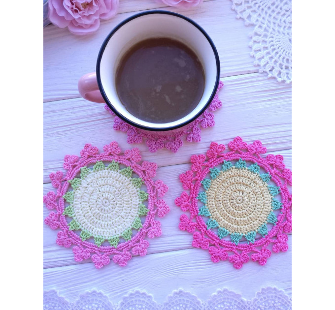 Crochet Christmas Coaster Pattern