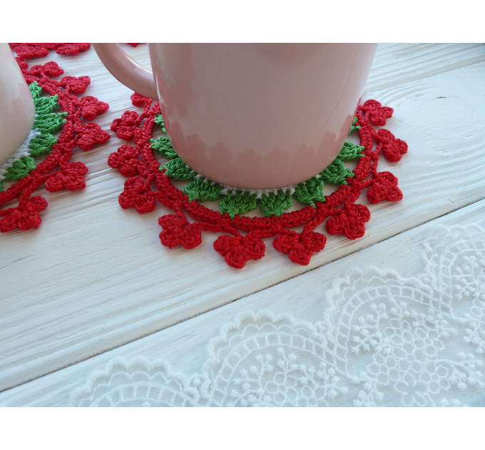 Crochet Christmas Coaster Pattern