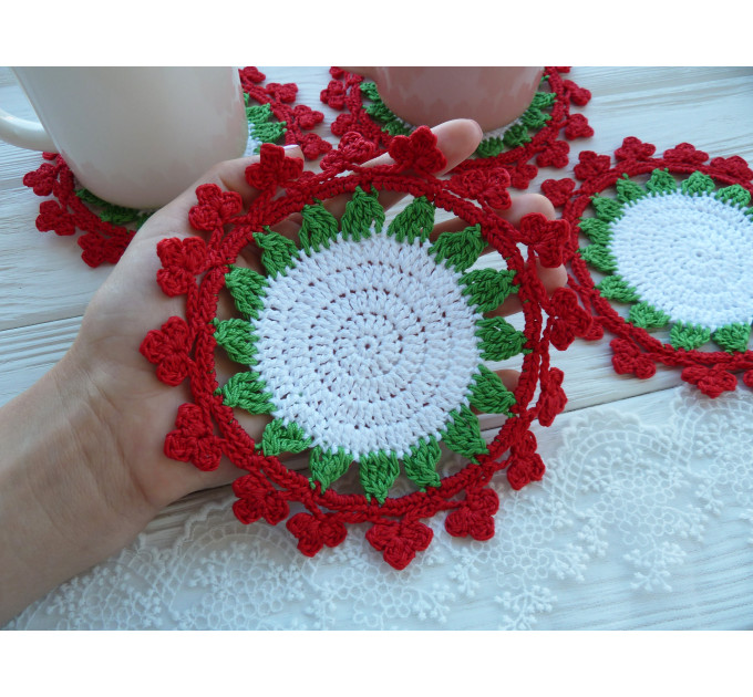 Crochet Christmas Coaster Pattern