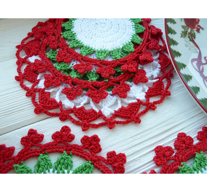 Crochet Christmas Coaster Pattern