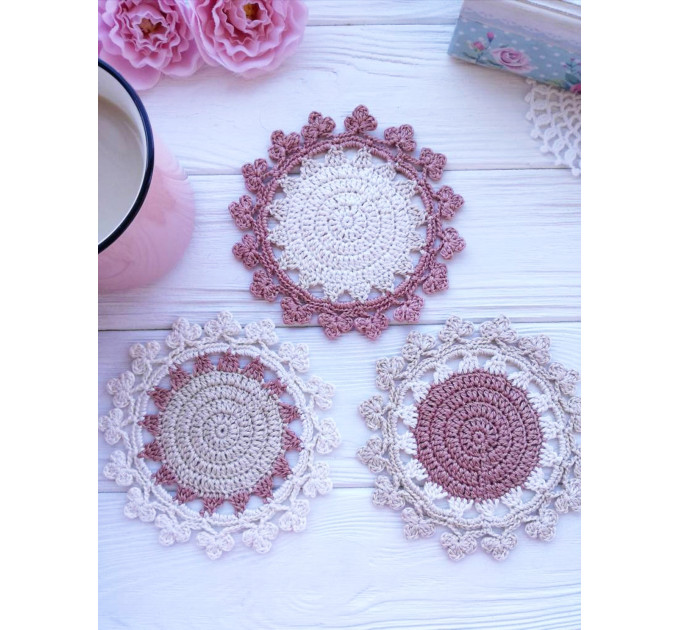 Crochet Christmas Coaster Pattern