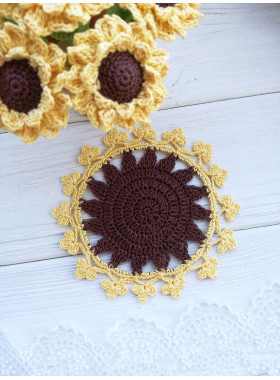 Crochet Christmas Coaster Pattern PDF