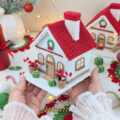 Crochet Christmas House Pattern PDF