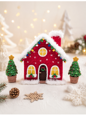 Crochet Christmas House and Trees Pattern PDF Crochet Christmas House and Trees Pattern PDF