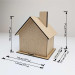 MDF House Blank with Removable Roof