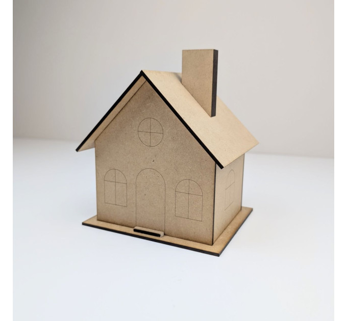 MDF House Blank with Removable Roof
