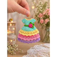 Crochet Miniature Dress Pattern PDF