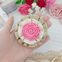 Layered Rose Crochet Flower Pattern PDF