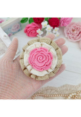 Layered Rose Crochet Flower Pattern PDF
