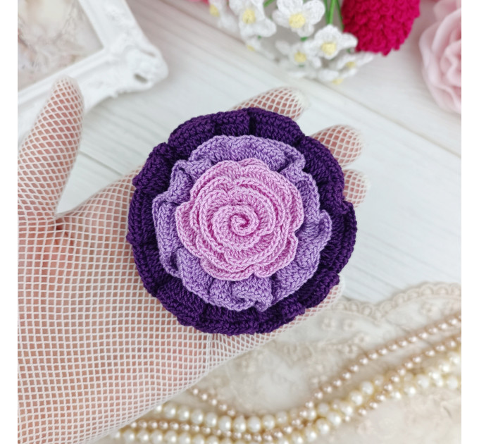 Layered Rose Crochet Flower Pattern