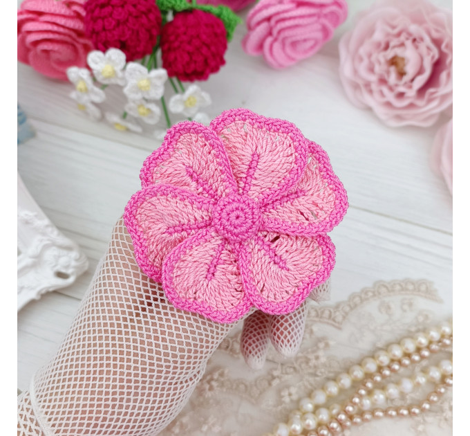 Romantic Crochet Flower Pattern PDF | Floral Crochet Tutorial | Vitasja