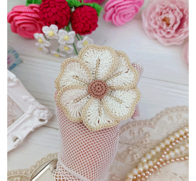 Romantic Crochet Flower Pattern PDF | Floral Crochet Tutorial | Vitasja