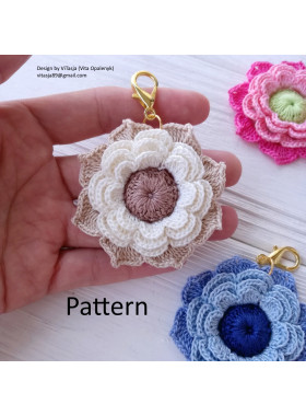 Crochet Floral Appliqué Pattern PDF Crochet Floral Appliqué Pattern PDF