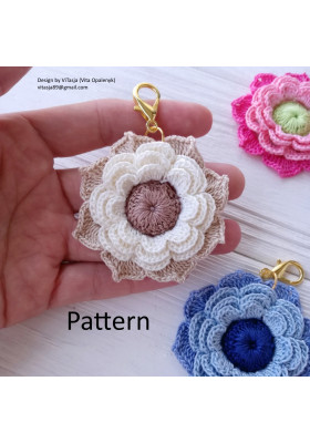 Crochet Floral Appliqué Pattern PDF