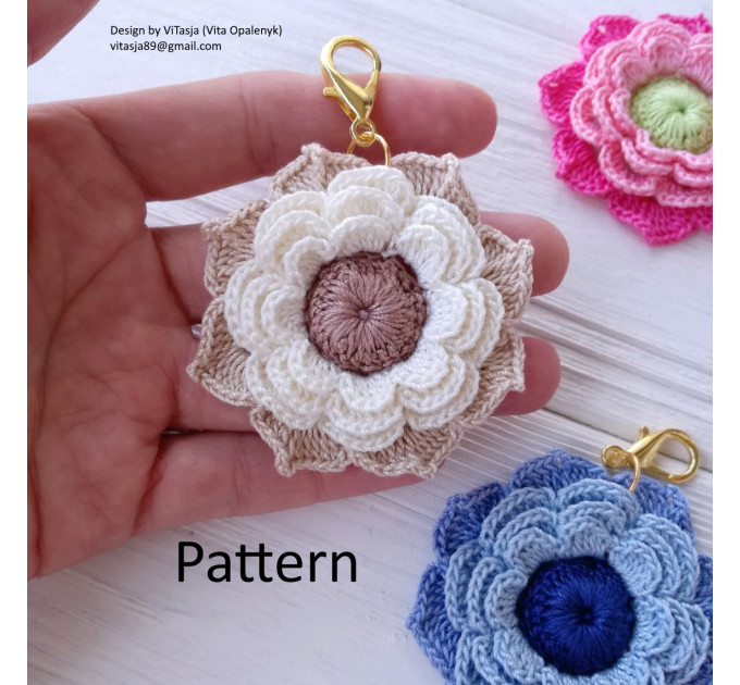 Crochet Floral Appliqué Pattern