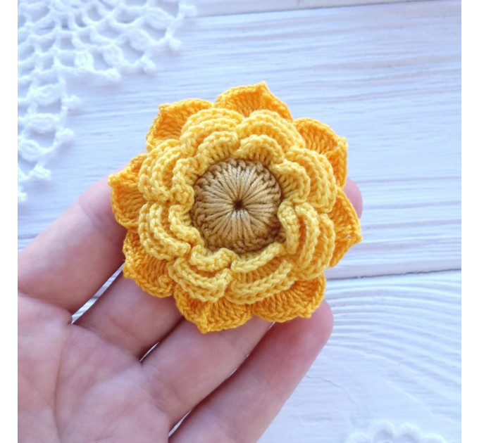 Crochet Floral Appliqué Pattern