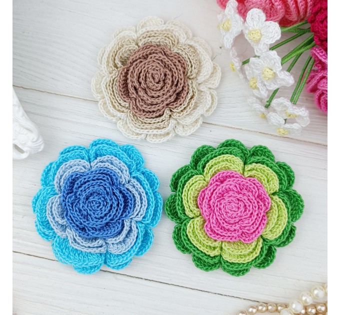 Blue Crochet Flower Pattern