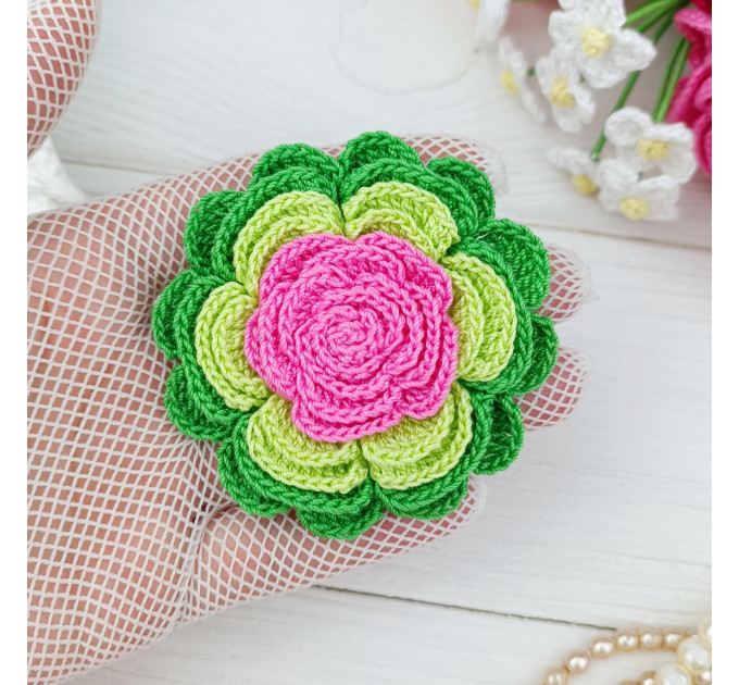 Blue Crochet Flower Pattern