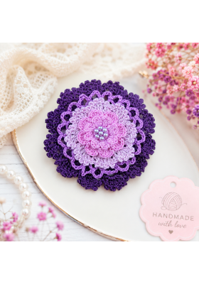 Layered Crochet Flower Pattern PDF