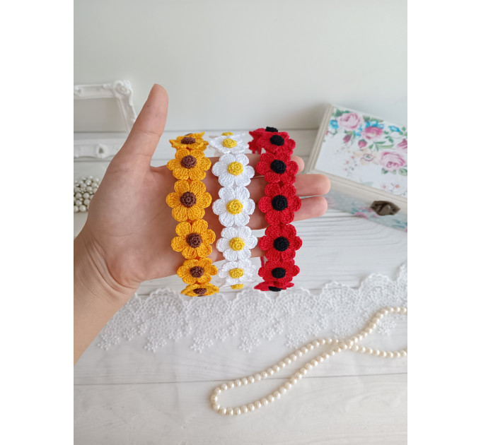 Crochet Flower Hairband Pattern PDF