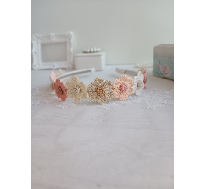 Crochet Flower Hairband Pattern PDF