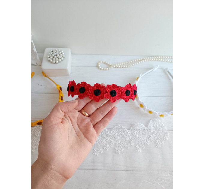 Crochet Flower Hairband Pattern PDF