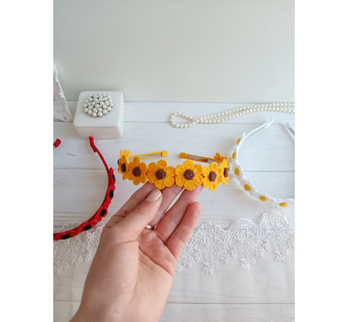 Crochet Flower Hairband Pattern PDF