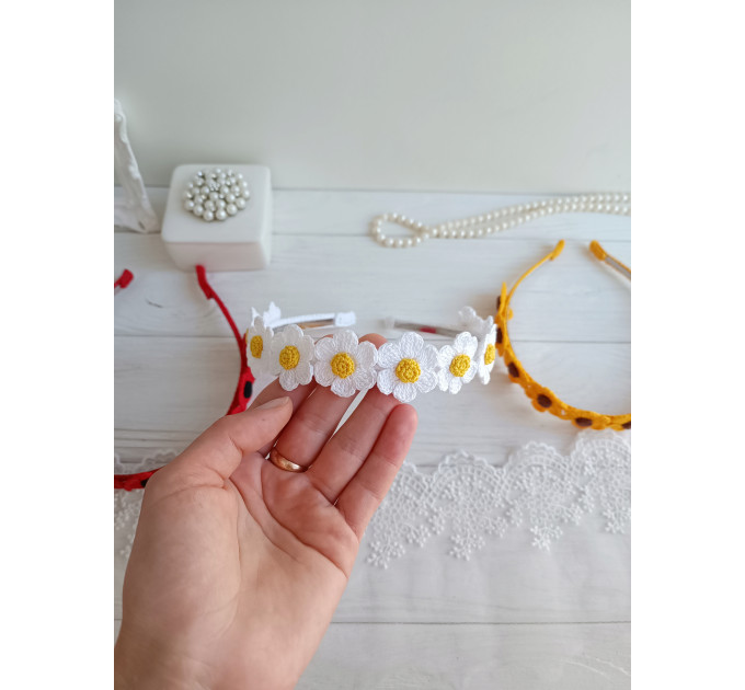 Crochet Flower Hairband Pattern PDF