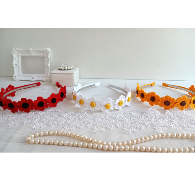 Crochet Flower Hairband Pattern PDF
