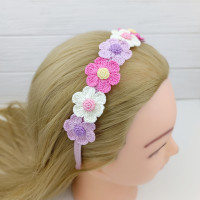 Crochet Flower Hairband Pattern PDF