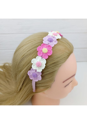Crochet Flower Hairband Pattern PDF