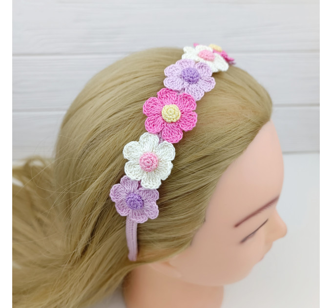 Crochet Flower Hairband Pattern PDF