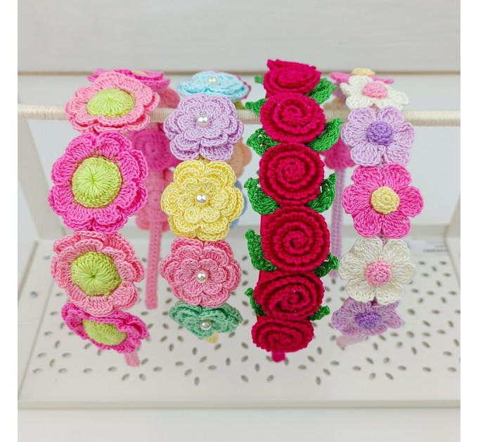 Crochet Flower Headband Pattern PDF