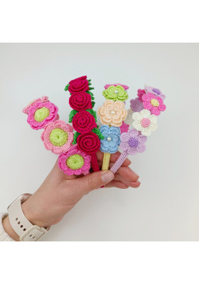 Crochet Flower Headband Pattern PDF – 4 Floral Hair Accessories