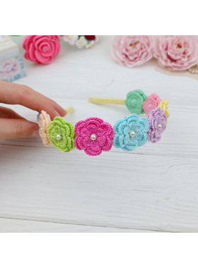 Crochet Flower Headband Pattern PDF – 4 Floral Hair Accessories